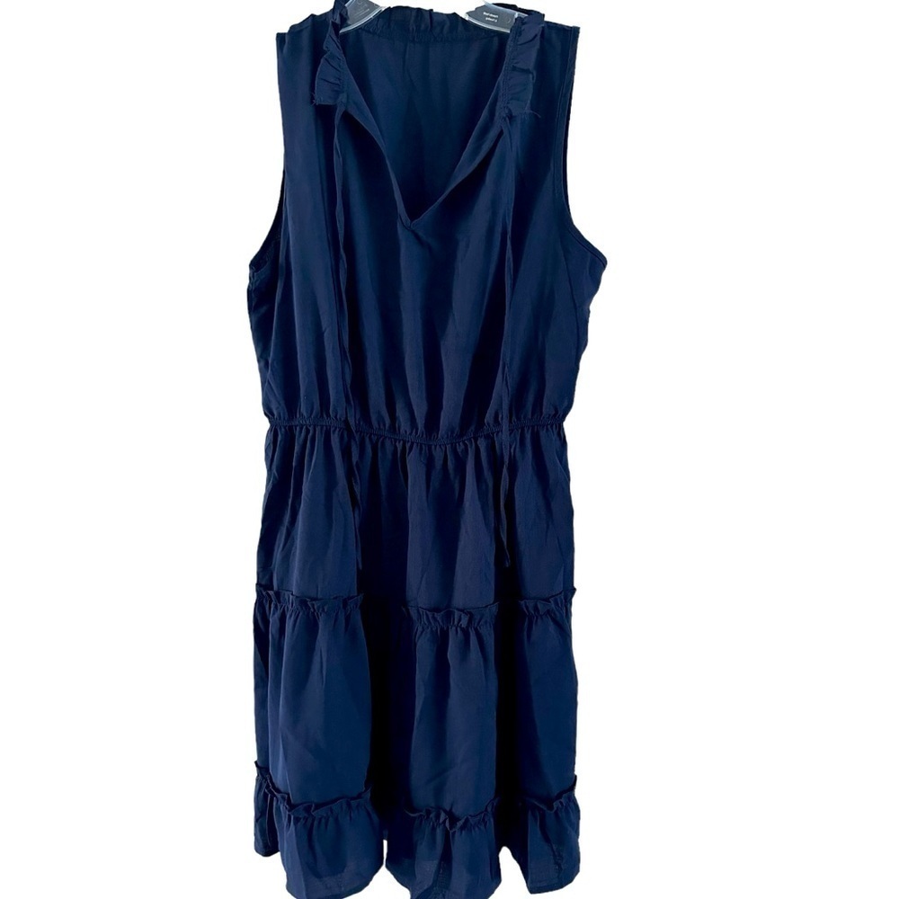 Cupshe Tiered Ruffled Tie Neck Mini Dress Size L - Picture 3 of 6